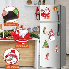 1pc Christmas Tree Snowman Magnetic Sticker, Christmas Fridge Magnet, Cabinet Door Decor Sticker, Christmas Tree Magnetic Sticker Santa Claus Magnetic Sticker, Holiday Decoration Magnetic Sticker, Magnetic Garage Door Sticker Holiday Party Car Magnetic Fridge Decoration Magnetic Sticker Waterproof, Holiday Decoration Party Atmosphere - View 5
