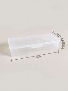 1pc Transparent Plastic Storage Box With Lid, Dust-Proof Nail And Foot Care Tool Organizer, Large Capacity Container, Suitable For Nail Art Set, Artificial Nails And Foot Care Tools, Portable Compartment Organizer, Ideal For Back To School And Daily Use, Practical Storage Box - Multicolor - View 10