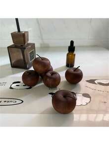 Natural Wood Aromatherapy Diffuser - Apple Shaped Essential Oil Diffuser, Elegant Brown Wood Grain, No Open Flame, Automatic Diffusion System, Suitable For Home, Car, Office (Compatible With Essential Oils, No Heating/No Open Flame) - Suitable For Bedroom - / - View 5