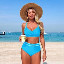 Wholesale Women's Two-Piece Bikini Sets - X262003 Merah Muda - View 4