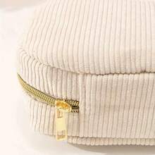 4/2/1pc Large Capacity Corduroy Pencil Case, Gold Zipper, Aesthetic Solid Color Multi-Function Stationery Storage Bag, Large Capacity Pencil Pouch, Compact Portable Design, Internal Compartments For Organized Storage, Wide Opening For Easy Access - Multiple Styles - View 8
