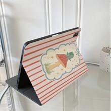 1 Pieza Estampado de Rana con Rayas Verticales Rosa Claro y Rojo sobre Marco de Lazo de Hongo Rojo Funda de Mesa Compatible con iPad 10ª Generación 10.9 Pulgadas 2022 Funda Inteligente/ Air 13(M3 2025)/ Air 11/ 11(A16 2025)/Galaxy Tab S10+/S9/A9,Compatible con Oppo Pad,Compatible con Huawei Matepad,Compatible con Vivo Pad,Compatible con Honor Pad,Compatible con Xiaoxin Pad - Multicolor - Ver 7