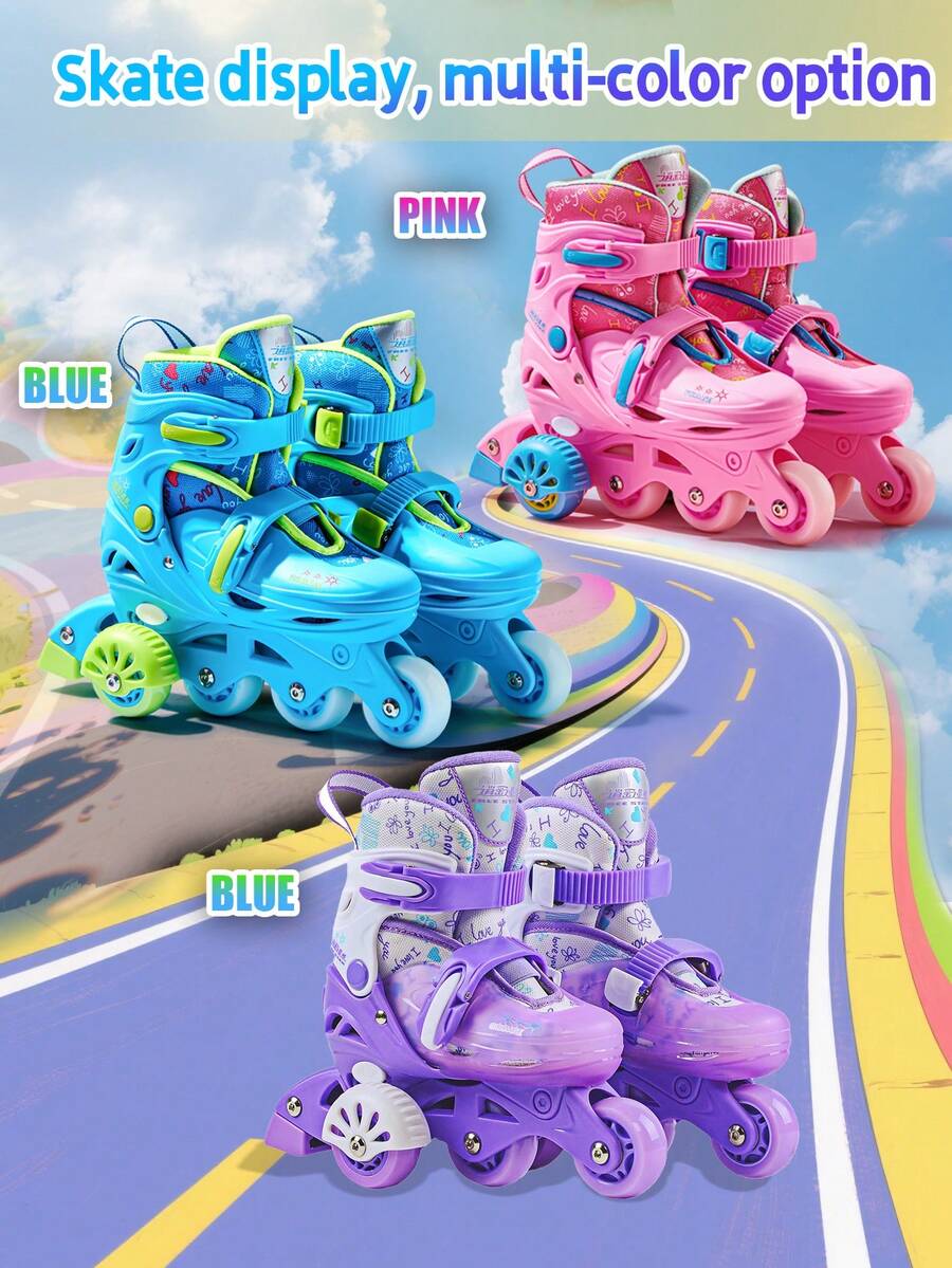 Pattini a rotelle Xiao Yao Xing per principianti con ruote ausiliarie, set di scarpe da pattinaggio con assistenza all'equilibrio, facili da imparare per uomini e donne, pattini in linea per uso esterno