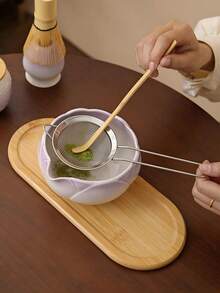 7-Piece Lotus Shaped Gradient Ceramic Portable Matcha Set, Complete Matcha Making Tools With Storage Bag - Multicolor - View 8