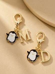 Customizable Cute Penguin Keychain, Fashionable & Versatile, Adorable For Daily Use, Penguin Key Chain Gift For Girls - Lobster With Penguin - View 7