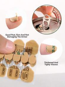 YBJK Kit Persiapan Kuku 5-in-1: Lem Jelly, Buffer Pink, Kikir Kuku, Pemisah Jari Kaki & Stik Kutikula, Set Manikur DIY Portabel untuk Kuku Tempel. - Berwarna merah muda - View 8