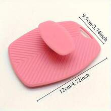 Pink Silicone Body Scrubber With Ergonomic No-Slip Handle – Exfoliating & Massaging Shower Tool For Smooth Skin, Easy To Hang & Use - A - View 4