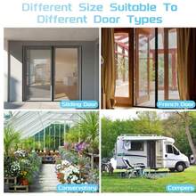 1 pezzo Zanzariera magnetica per porta, zanzariera estiva aggiornata, design senza foratura, tenda zanzariera in rete - anti-zanzare e traspirante, stile classico, adatta per camera da letto, soggiorno, porta e finestra di camper, fornita con gancio e anello! Uso interno ed esterno, zanzariera - A - Visualizzare 5