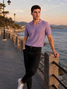 Men's Sweater For Daily Wear - Mauve Purple - View 3
