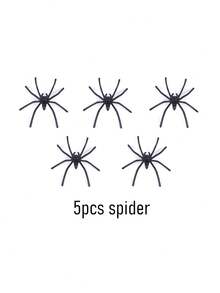 100g/20g Glowing Spider Web + Spider Decoration Set, Halloween Decor, Perfect For Home Decoration To Create Scary Atmosphere. Horror Theme Decor, Garden Decor, Haunted House, Halloween Night Light Decor | Horror Party Supplies - Multicolor - View 14