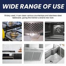 OUHOE Stainless Steel Cleaning Paste, Clean Kitchen Stainless Steel Cookware, Remove Rust And Scale From Kitchen Range Hood, Induction Cooktop, Stove, Gently Clean Kitchen Cookware Surface Oil Stains And Dirt, Restore Brightness, Quickly Dissolve Rust And Clean, Gift For Family And Friends On Holidays (Randomly Sent New And Old Models) - Mix - View 5