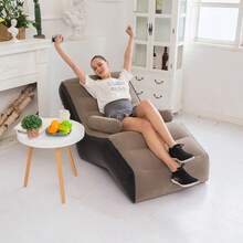 1PC Inflatable Recliner, Foldable Bedroom Living Room Lounge Chair, Indoor Sofa Recliner With Armrests, Outdoor Recliner - Multicolor - View 1