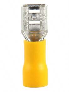 Yellow Insulated Faston Type Female Terminal Plug 100 Pcs - Yellow - View 4