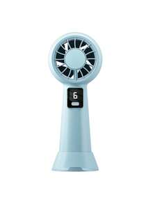 Digital Display Turbo Portable Handheld Mini Fan With Base Stand And Halter, 6-Speed High Airflow - D12 - View 11
