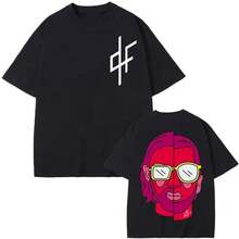 Maglietta Limitata PNL Le Monde Chico Album Merch Uomo Donna Abbigliamento Y2k Moda Hip Hop T-shirt Estiva 100% Cotone Magliette Larghe - nero - Visualizzare 1