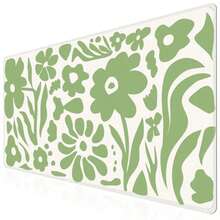 ICasso Desk Mat / XXL Extra-Large Gaming Mouse Pad - Non-Slip, Stitched Edges, Suitable For Office And Gaming (Green Floral Design) - Mouse Pad - View 10