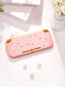 1 pieza Funda protectora con patrón de conejo y oso de leche de fresa de dibujos animados para Switch, accesorio de consola de juegos Switch 2 (2025) con carcasa de base, compatible con Switch 2 (2025) / Switch OLED, accesorio de juego de segunda generación Switch 2, funda protectora, blanco/rosa, bolsa de almacenamiento de consola de juegos, el mejor regalo para jugadores de SWITCH - Multicolor - Ver 19