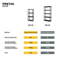 4-Tier Plastic Organizer Shelf Est-4p - Black - View 7