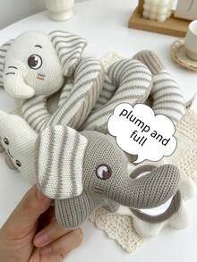 1pc Unisex Baby Multi-Function Toy With Squeaker, Mirror, Crinkle Paper And Bell, Suitable For Infant Grasping Training, Newborn Gift - 彩色 - 查看 5