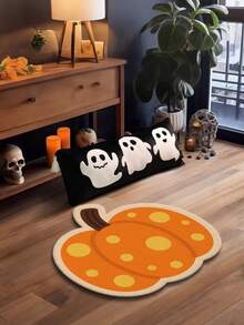 1pc Polka Dot Pumpkin Floor Mat, Living Room Rug, Carpet, Area Rug, Small Area Rug, Home Decor, Washable Rug, Halloween Gift - Polka Dot Pumpkin - View 4