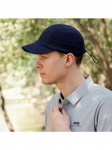 1pc Casual Sports Baseball Cap, Men's Summer Sun Protection Quick-Dry Duck Bill Hat, Adjustable Lightweight Cycling Hat - Multicolor - View 4