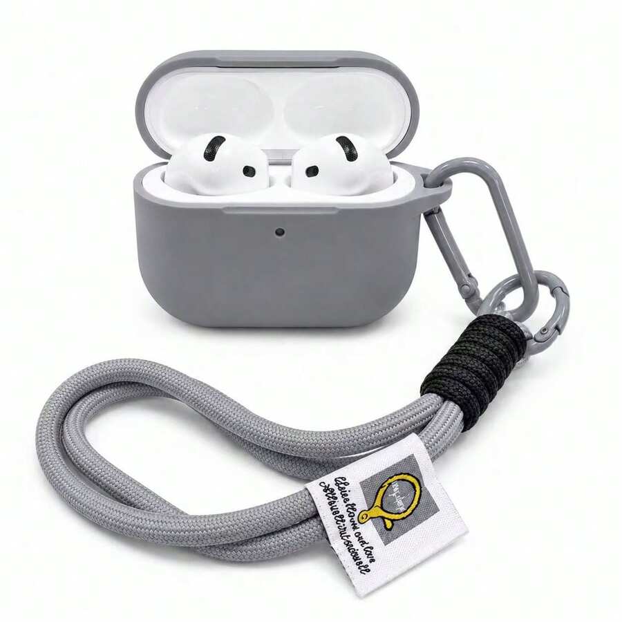 Cross-Border Hot-Selling Compatible With Protective Case Minimalist Style Handmade Braided Rope Contrast Color Lanyard Bluetooth Earphone Shell
