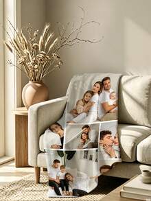 1 pieza Manta personalizada con foto, Manta personalizada con foto adecuada para cama/sofá/interior/exterior, Regalo de Navidad personalizado, Regalo para amigos, Regalo familiar, Regalo de cumpleaños, Regalo de boda, Regalo para amigos, Regalo para ella, Regalo para novia, Regalo para padres - Estilo 4 - Ver 3
