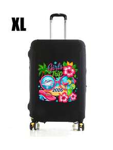 Vigour Summer 18-32 吋耐用通用行李箱防塵套，印有 Girls Trip 2026，防塵防刮，彈性邊緣，適用飛機、蜜月、機場、郵輪、商務旅行，男女通用旅行必備配件，適合大多數滾輪行李箱、行李箱、拉桿包，送給家人、朋友、母親、老師的完美禮物 - 彩色 - 查看 17