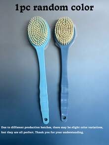1pc Pink Long Handle Exfoliating Brush, Multi-Function Scrub Brush For Back Exfoliation And Shower Cleaning, Suitable For School And Dorm Use, Shower Brush, Shower Accessory - Multicolor - View 11