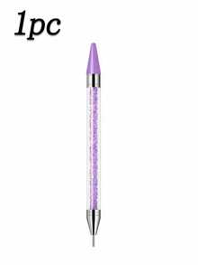 Includes 1pc Nail Art Rhinestone Dotting Pen And 2pcs Sorting Trays. Double-Ended Self-Adhesive Rhinestone Dotting Pen And White Rhinestone Storage Tray Suitable For DIY Rhinestone Crafts And Rhinestone Painting; Nail Art Decoration Tool. - Multicolor - View 13