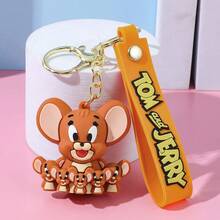 Warner Bros Cartoon Cute Exquisite Cartoon Couple Gift Keychain Backpack Pendant Souvenir Small Gift Backpack Pendant Cute Bag Pendant Portable Keychain Travel Accessory Unisex Bag Pendant Cute Exquisite Small Gift - Multicolor - View 4