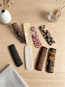 3/1 Vinegar Comb Suitable For Both Men And Women, Easy To Carry, Anti-Static Wide Comb, Simple Hair Accessory, Small Comb For Easy Carrying When Going Out, Portable Comb With A Length Of 9.8cm - One Size - View 4