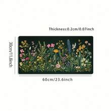 Hand-Drawn Wildflower And Plant Illustrations. Extra Large Durable Mouse Pad / Gaming Mouse Pad / Office Mouse Pad / Laptop Keyboard Pad / Desk Pad - Precision Stitched Edges, Non-Slip Rubber Base, Multiple Sizes Available. - Mouse Pad - View 5