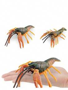 1pc Realistic Ocean Animal Lobster Model Freshwater Crayfish Cherax Quadricristatus Cognitive Decoration Ornament - Multicolor - View 8