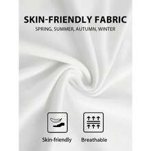 de Manga Corta, Holgada y Transpirable, Adecuada para Surf, Navegación, Ropa de Playa, Camiseta Casual de Cuello Redondo para Pescadores de Agua Salada y Atuendo Informal, Lavable a Máquina - Blanco - Ver 7