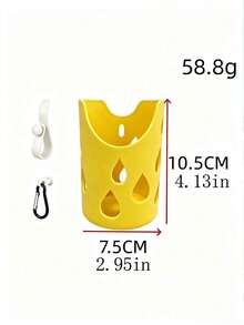 New Water Drop Cup Hole Hanging Cup Beverage Cup Sleeve Portable Heat Insulation Collapsible, Pen Holder Accessory Key Bag And Hook, Cup Hanging Hook And Button Mini Portable Bag Hook, Lightweight Replacement Travel Accessory, Solid Color Multifunctional Beach Bag Accessory Keychain Anti-Loss Accessory, Reusable Travel Accessory, Quickly Find Your Keys, Convenient For Placing Cups. - Multicolor - View 11