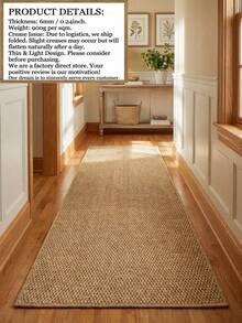 1pc, Machine Washable Camel Pineapple Circle Runner Rug, (Faux Sisal) Decorative Rug, TPR Non-Slip Bottom, Door Mat, Living Room Rug, Decorative Rug, Outdoor Rug, Runner Rug, All Season Style, Our Innovative Style, Platform Hot-Selling Style, Spring Door Mat, Decorative Rug, Hot-Selling Style, Holiday Gift, Party - Camel - View 1
