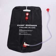 1pc 5 Gallon/20L Camping Shower Bag, Portable Shower Bag With Detachable Hose And On/Off Shower Head, Suitable For Camping, Beach, Swimming And Outdoor Travel - Black - View 15