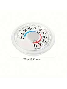 Self-Adhesive Round & Square High-Precision Thermometer, Premium Indoor/Outdoor Temperature & Humidity Gauge, Suitable For Windows, Interior/Exterior Walls, Greenhouse, Garden, Home, Monitoring Seasonal & Temperature Changes - White - View 4