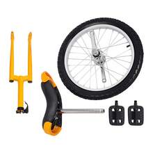 Futchoy Adjustable Exercise Unicycle 17.72in Outdoor Unicycle Yellow One Wheel Bike - Yellow - View 3