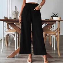 Pantalones Casuales de Moda para Mujer, Color Sólido, Estilo Europeo y Americano 2026 - Verde matcha - Ver 2