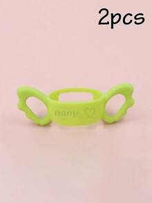 1pc/2pcs Customized Name Silicone Protective Case, Wide-Hole Grip, Lightweight And Soft, Personalized Wing Silicone Protective Case. - Style a - View 9