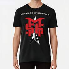 Camiseta de hombre Michael Schenker Group Michael Schenker Group MSG Rock Heavy Hard Metal Armed And Ready Rock Bottom UFO camiseta - Negro - Ver 1