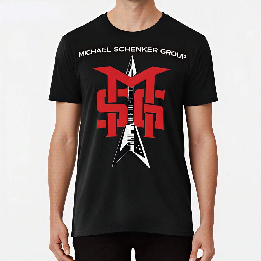 Camiseta de hombre Michael Schenker Group Michael Schenker Group MSG Rock Heavy Hard Metal Armed And Ready Rock Bottom UFO camiseta - Negro - Ver 1