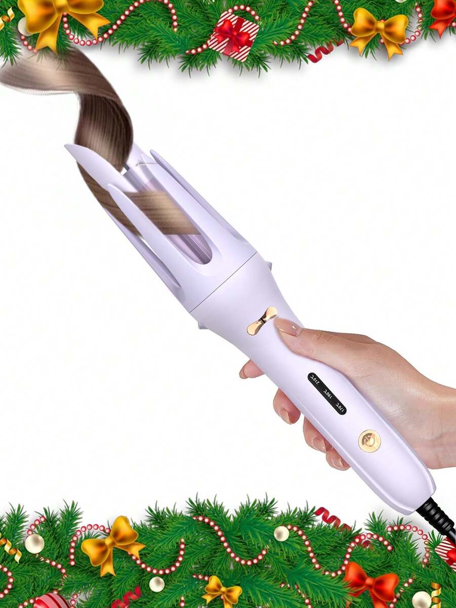 Automatic Rotating Curling Iron, One-Key Rotating Hair Clip, Ceramic Curling Iron, Multi-Temperature Settings, Easily Create Perfect Curls