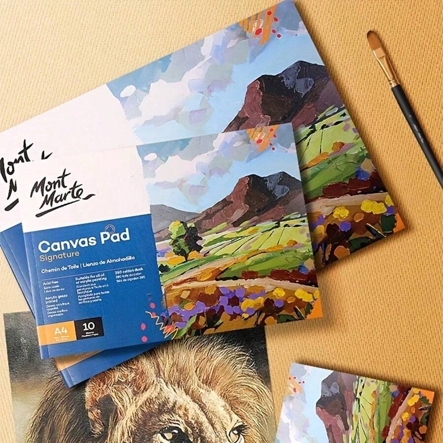 Conjunto de Telas para Pintura a Óleo, 12 Peças, Tamanho A4/A5, 150g, Adequado para Tintas a Óleo e Acrílicas, Suprimentos de Arte para Pintura de Mídia Mista, Volta às Aulas, Suprimentos de Aprendizagem - multicolorido - Visão 1