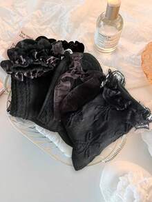 6 Pairs12 Pairs Charming Cute Bow & Ruffle Design Ankle Socks - Japanese Fashion Boat Socks Style - Soft Comfortable Women's Long Socks - Add Vibrant Colors To Your Wardrobe, Essential For Autumn - Multicolor - View 11
