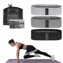 3pcs Resistance Band Set, Yoga Starter Kit For Men & Women, Stretching Workout Bands, Pilates Elastic Bands, Suitable For Yoga Exercise Training - Multicolor - View 1