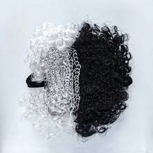 Pet Wig For Cats And Dogs, Afro Style, Halloween Cosplay, Pet Prop, Black And White Witch Costume, Funny Show Outfit - Multicolor - View 3