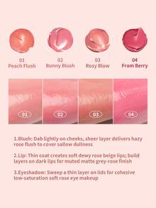 CLIO Essential Lipcheek Tap #03 Rose Mist 1盒 4.5g，水潤保濕多功能潤唇頰彩膏，冷調柔和玫瑰色，適合氛圍感妝容，頰部與唇部雙用，便攜日常彩妝 - 03 玫瑰薄霧 - 查看 3